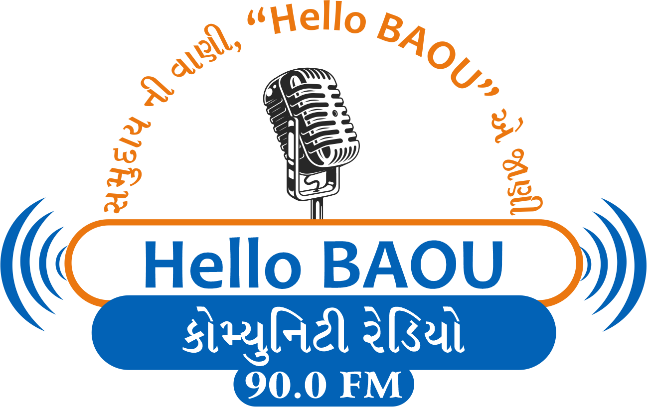 Hello BAOU Community Radio Logo